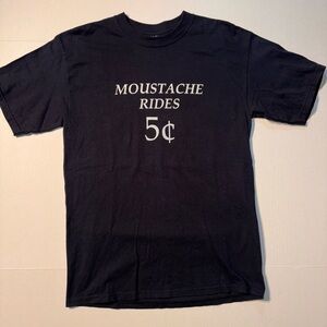 Vtg Hanes Beefy Mustache Rides Sarcastic Humor Joke Funny Y2K Tshirt Men’s M